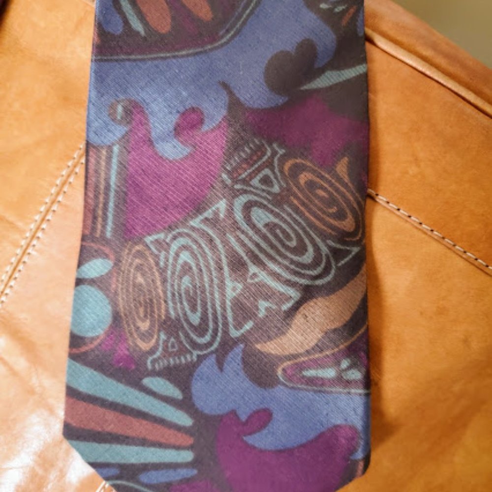1970s Vintage Fat "Johnny Carson" Mens Tie - Picture 3 of 5